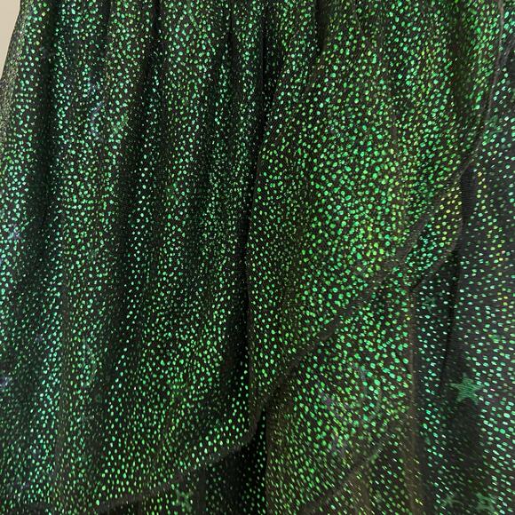 Wicked's Elphaba Toddler Girls 3T Black Green Tulle Fantasy Night Gown - Picture 6 of 10